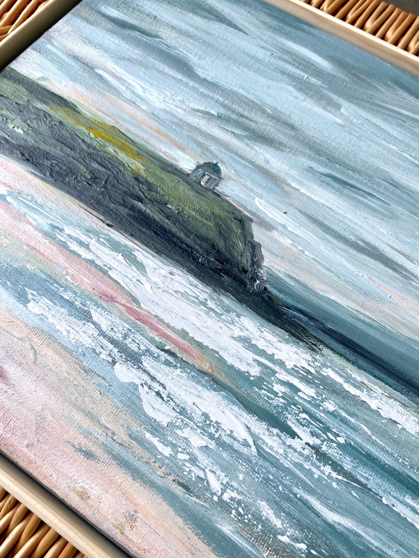 'Castlerock Beach' Acrylic Painting