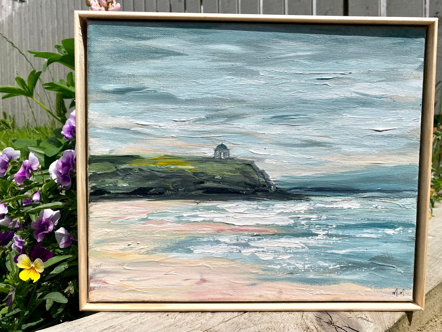 'Castlerock Beach' Acrylic Painting