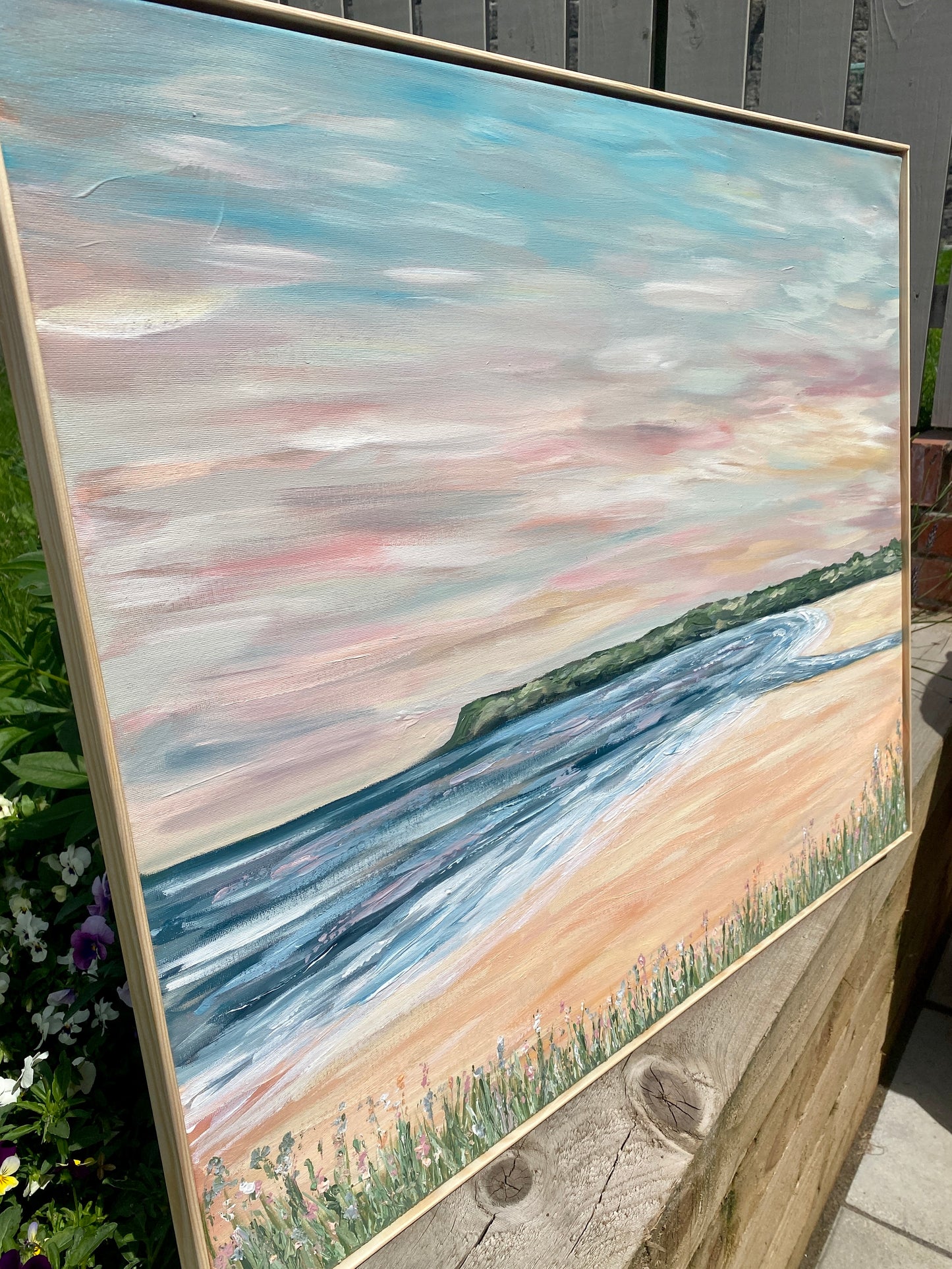 'Ballycastle Beach' Acrylic Painting
