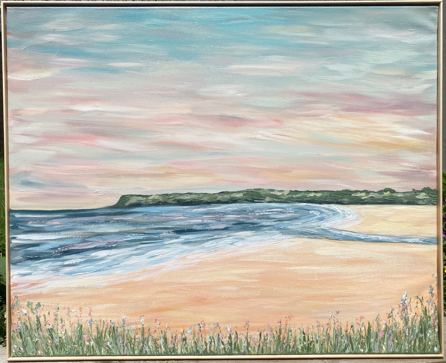 'Ballycastle Beach' Acrylic Painting
