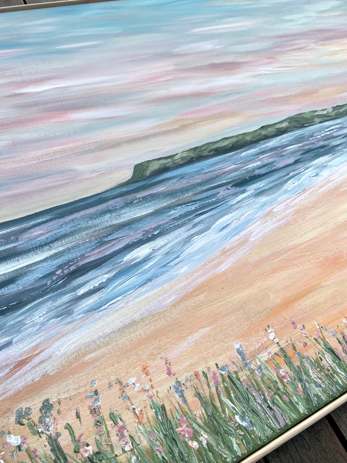 'Ballycastle Beach' Acrylic Painting